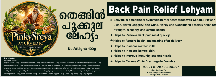 Pinky Sreya Ayurvedic Back Pain Relief Lehyam